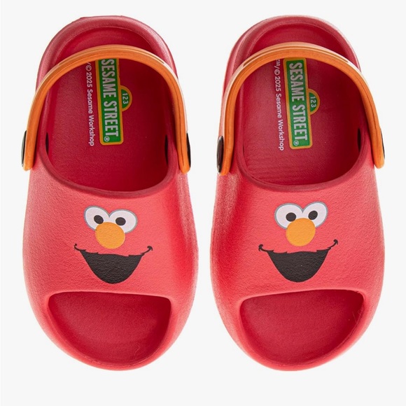 Sesame Street Kids Red and Orange Sandals - Picture 1 of 3